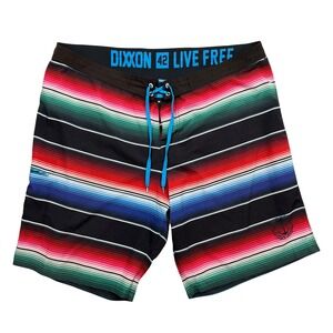 Dixxon Board Shorts Mens 42 Multicolor Serape Striped Lace Up Swim Trunks